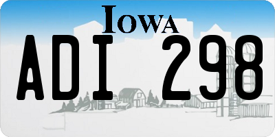 IA license plate ADI298