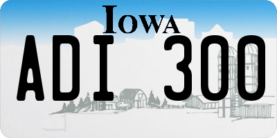 IA license plate ADI300
