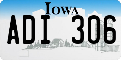 IA license plate ADI306