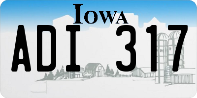 IA license plate ADI317