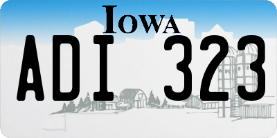 IA license plate ADI323