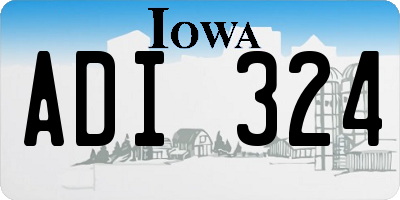IA license plate ADI324
