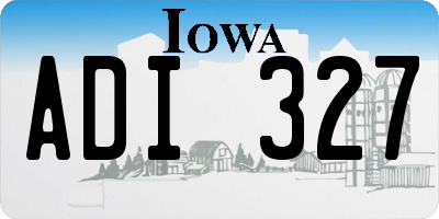 IA license plate ADI327