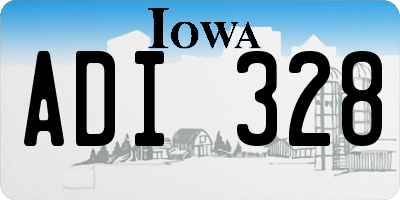 IA license plate ADI328
