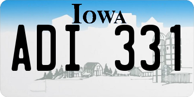 IA license plate ADI331