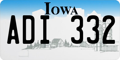 IA license plate ADI332