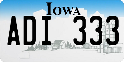 IA license plate ADI333