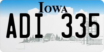IA license plate ADI335