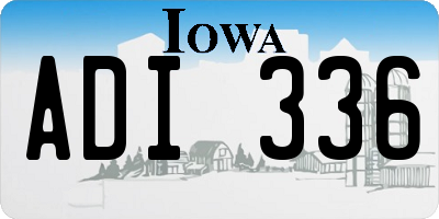 IA license plate ADI336