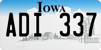 IA license plate ADI337