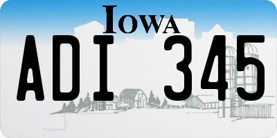 IA license plate ADI345