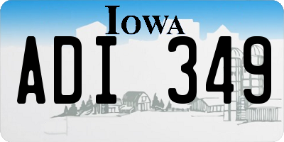 IA license plate ADI349