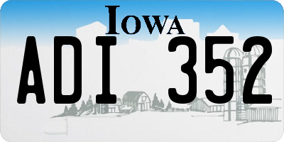 IA license plate ADI352