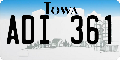 IA license plate ADI361