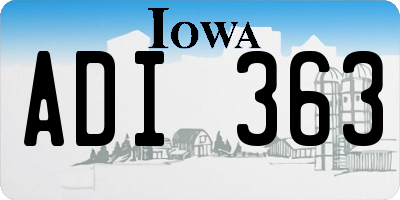 IA license plate ADI363