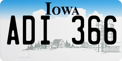 IA license plate ADI366
