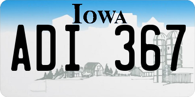 IA license plate ADI367