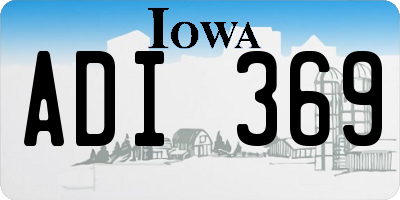 IA license plate ADI369