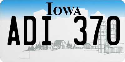 IA license plate ADI370