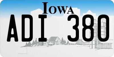 IA license plate ADI380