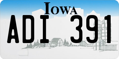 IA license plate ADI391