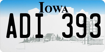 IA license plate ADI393