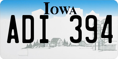 IA license plate ADI394