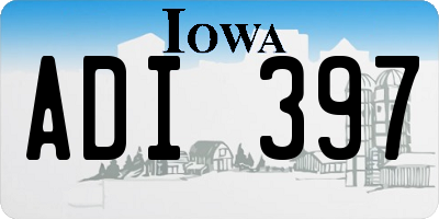 IA license plate ADI397