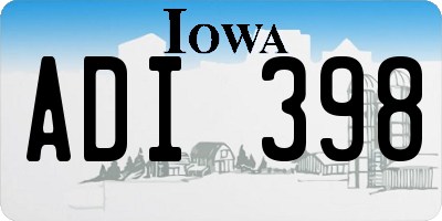 IA license plate ADI398