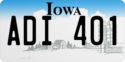 IA license plate ADI401