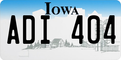 IA license plate ADI404