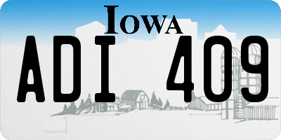 IA license plate ADI409