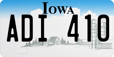 IA license plate ADI410