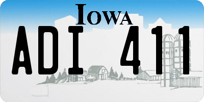 IA license plate ADI411
