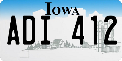 IA license plate ADI412