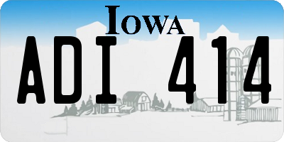 IA license plate ADI414