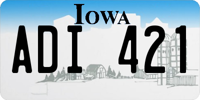 IA license plate ADI421
