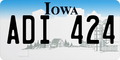 IA license plate ADI424