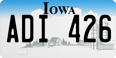 IA license plate ADI426