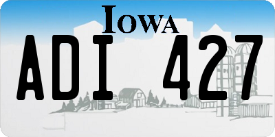 IA license plate ADI427