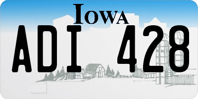 IA license plate ADI428