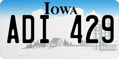 IA license plate ADI429