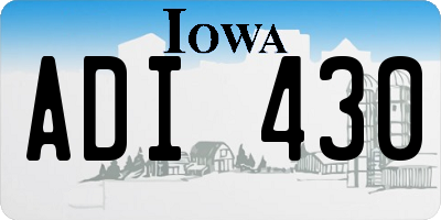 IA license plate ADI430