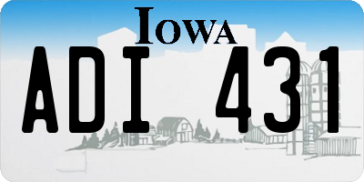 IA license plate ADI431