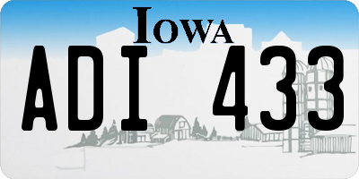 IA license plate ADI433