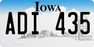 IA license plate ADI435