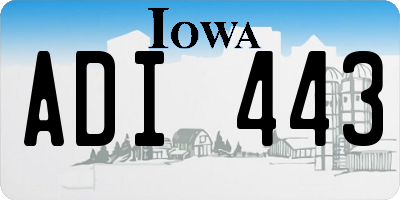 IA license plate ADI443