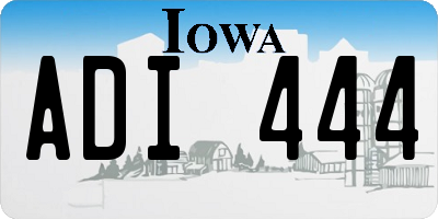 IA license plate ADI444
