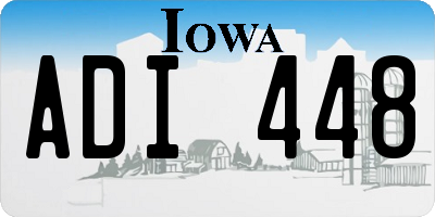 IA license plate ADI448