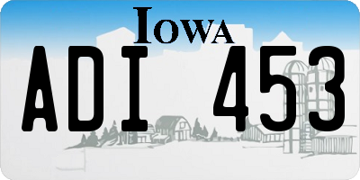 IA license plate ADI453